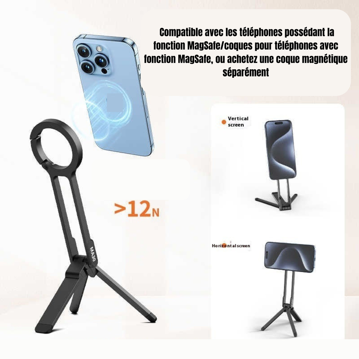 Trépied Magnétique Pliable iPhone